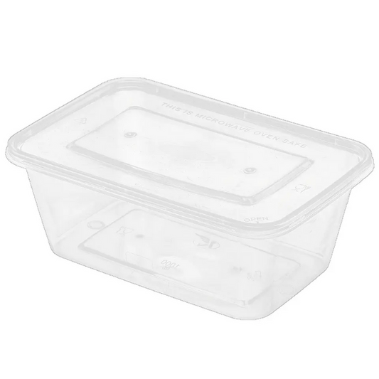 Clear Rectangular Plastic Food Container Storage Solution
