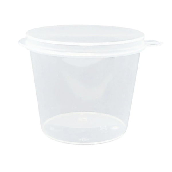 Transparent Small Disposable Plastic Sauce Cup With Hinged