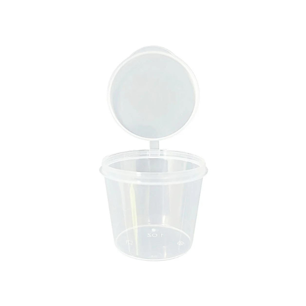 Transparent Small Disposable Plastic Sauce Cup With Hinged