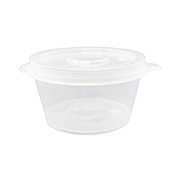 Transparent Small Disposable Plastic Sauce Cup With Hinged