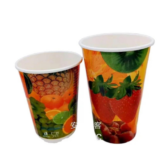 Disposable paper cup fruit desgin